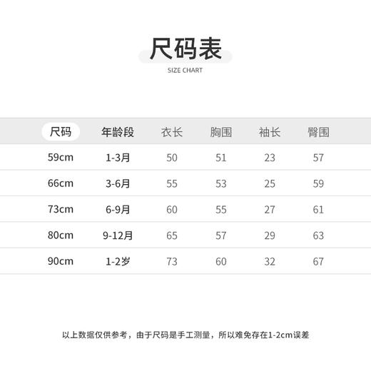 怡比美好农场长袖开襟哈衣HY26SUN072白黄色调59#-80# 商品图2