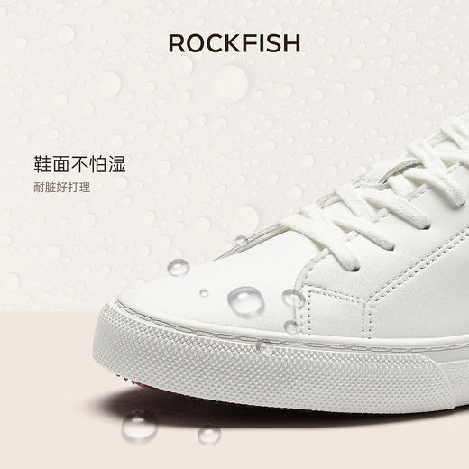 Rockfish【天赋一饼】英国775不怕湿皮面云朵软糯平底休闲鞋小白鞋 商品图3