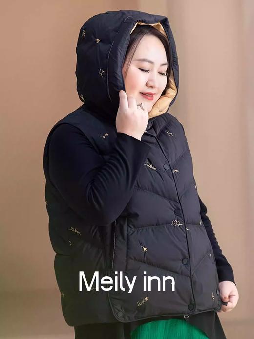 【群内福利】【黑色羽绒服马甲】90白鹅绒连帽款 商品图9