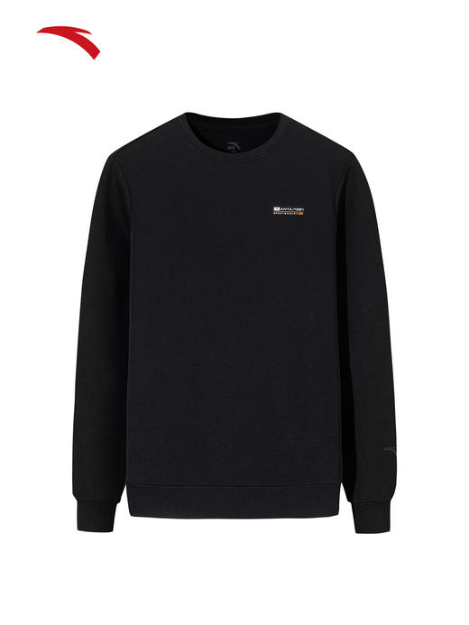 安踏套头卫衣男士跑步训练宽松圆领长袖运动上衣152617722-1 商品图0