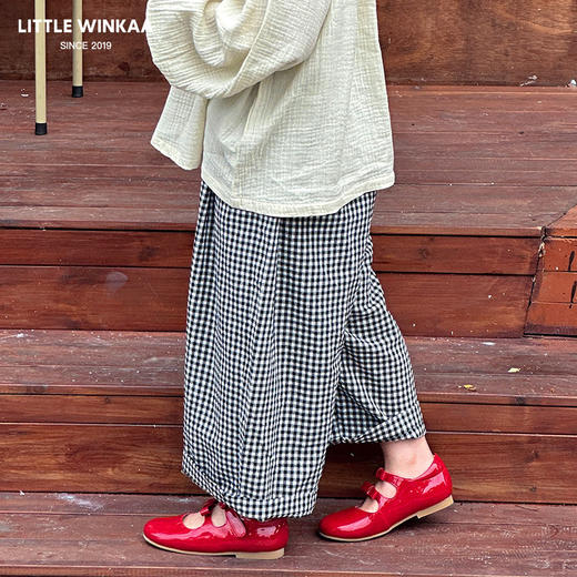 西班牙little winkaa女童公主鞋子新款春秋双蝴蝶结小皮鞋漆皮玛丽珍鞋LW31003 商品图1