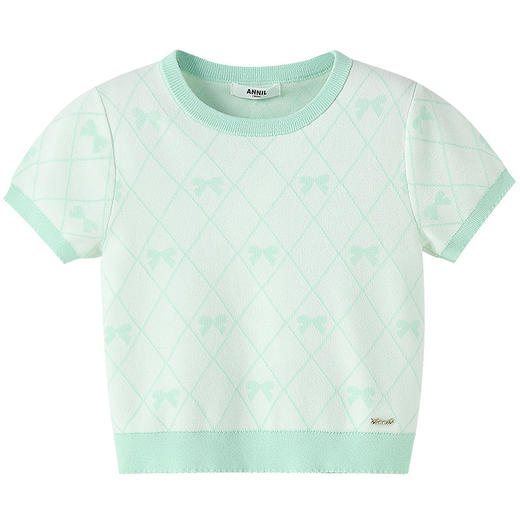 【实体店同款】女童短袖针织衫夏季新款安奈儿童装AG624055 商品图6