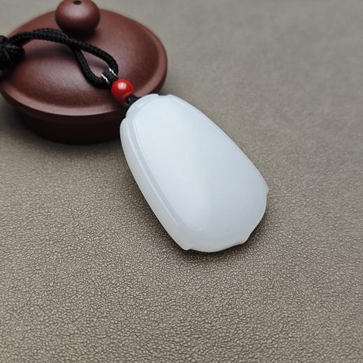 新疆和田玉且末料羊脂玉大日如来法相牌 228-5 商品图2