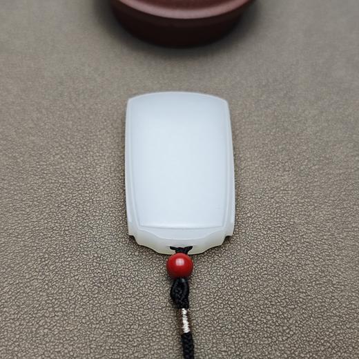 精品！新疆和田玉且末料羊脂玉大气平安无事牌 228-12 商品图3