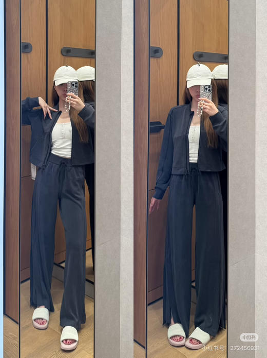 32-1极限特惠 自留 大爆款 lulu全新螺纹拼接 阔腿休闲裤 运动长裤 磨砂磨绒体感 炒鸡好穿 商品图6