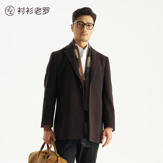 【大师6号】秋冬通勤商务外套羊毛大衣平驳领大衣外套259B0C510M[门店专款] 商品图0
