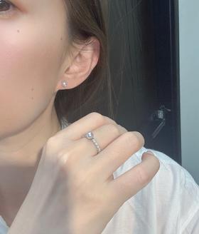 ⁶极光【真多麻】银镶耳钉+戒指，5-6mm，微微瑕，出证书，24小时鉴赏期【香港】SS06-QTT-XGZZ
