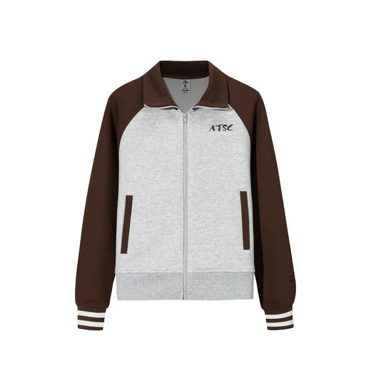 安踏学院风休闲外套女士2026春季新款撞色拉链卫衣上衣162618720 商品图4