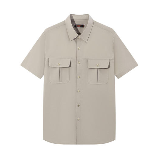 【工装衬衫】柒牌男装2026夏季泡泡纱肌理挺括潮流休闲短袖衬衫 130A70180 商品图4