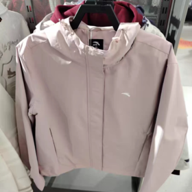 安踏女士丝光绒外套运动跑步夹克上衣162617603-3