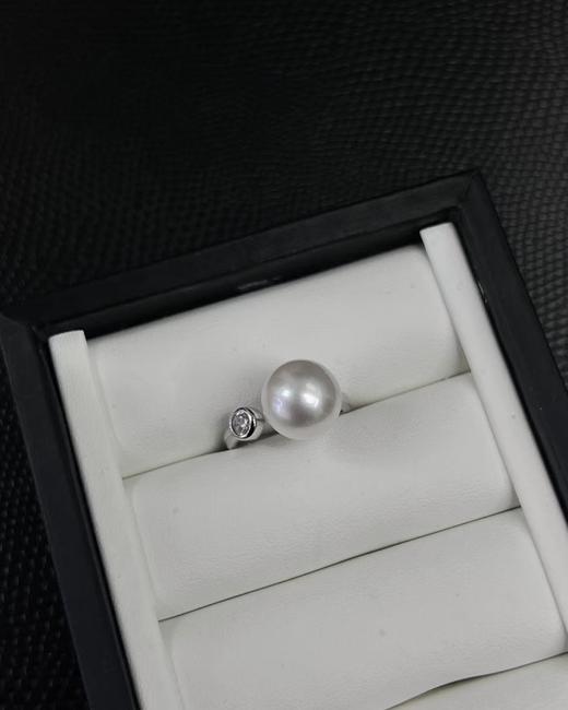 10号——⁶孤品【澳白S925银泡泡款戒指】11-12mm，极光微瑕，出证书，24小时鉴赏期【香港】SS06-QTT-XGZZ 商品图1