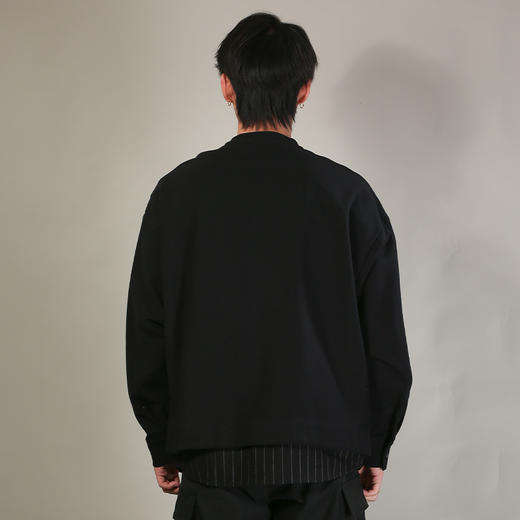 DRONKOO 2026 立领针织拼条纹两件套针织中厚开衫 商品图4