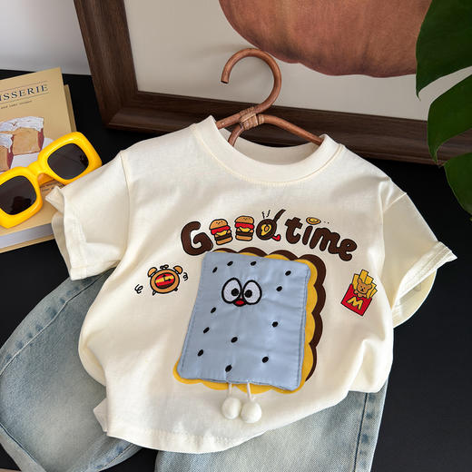 【💥萌翻全场39/件】儿童立体玩偶亲子短袖T恤夏装2026新款宽松韩版卡通上衣洋气外穿聚 商品图1