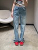 女款刺绣牛仔裤长裤la014 商品缩略图3