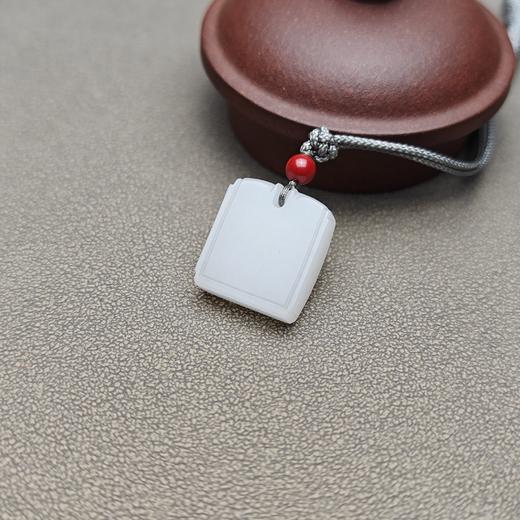 新疆和田玉且末料羊脂玉雅致精美小方牌 228-2 商品图8