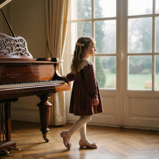 西班牙Little winkaa女童水钻皇冠蝴蝶结爱心跟单鞋公主鞋PB21004 商品图5