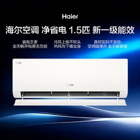 海尔空调1.5匹挂机 新一级能效变频冷暖家用壁挂式 净省电KFR-35GW/P2-1以旧换新