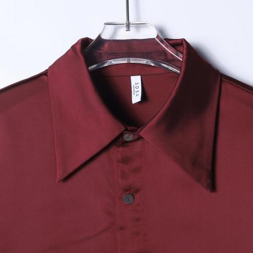 SDSA男士秋冬新款痞帅男装时尚简约纯色翻领长袖衬衫休闲百搭衬衣 商品图1