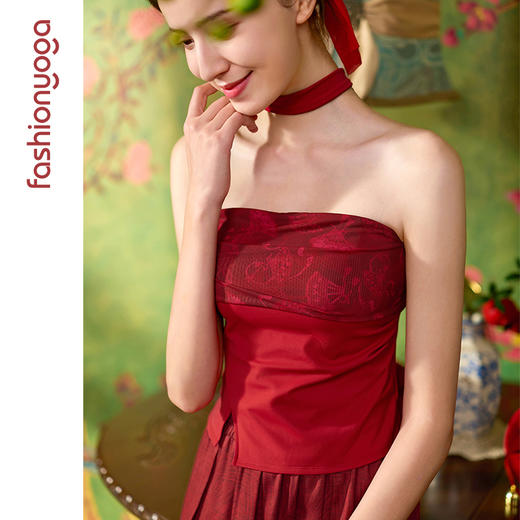 2026春夏FC15257优雅蕾丝拼接抹胸 商品图7