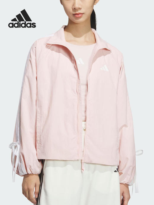 Adidas阿迪达斯女士梭织蝴蝶结立领外套 KB0086 商品图0