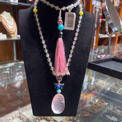 1080元/条粉水晶吊坠 商品图0