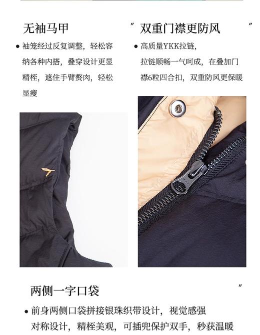 【群内福利】【黑色羽绒服马甲】90白鹅绒连帽款 商品图4