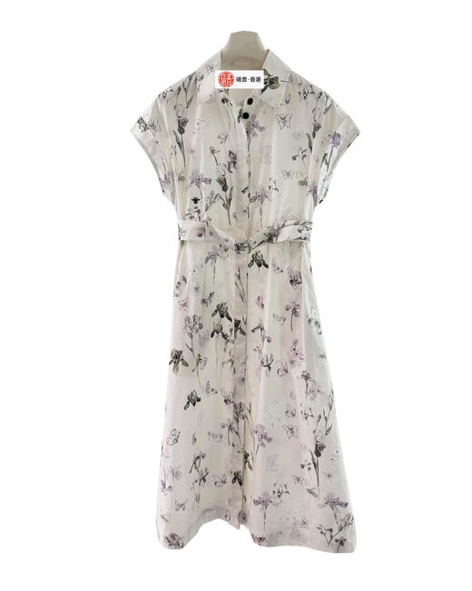 女款印花短袖衬衫连衣裙ba010 商品图0