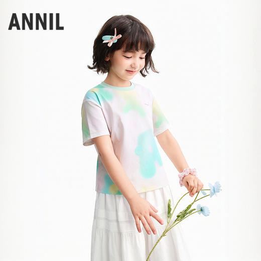 【实体店同款】女童短袖针织衫夏季新款安奈儿童装AG621094 商品图2