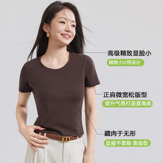 （合作款）天丝U领正肩宽松T恤yc0309026 商品图2