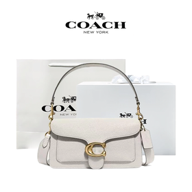  【下单赠香奈儿香水小样随机】 【礼盒礼袋】COACH/蔻驰包包女士tabby26白金酒神斜跨包