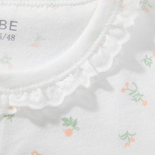 怡比繁花拾光长袖开襟哈衣HY26SUN052粉橘色调59#-80# 商品图11