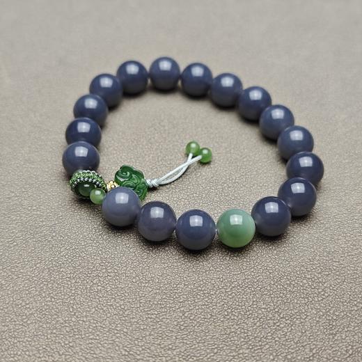 和田玉青海料妖紫雅致祥云国风手串 228-18 商品图3