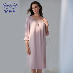 【一口价】3楼安莉芳竹纤维蕾丝方领七分袖女士家居裙ELW0914吊牌价699元现价299元