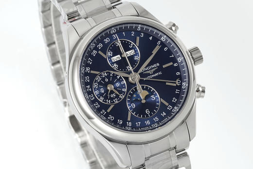 AF浪琴名匠8针月相功能腕表系列（搭载满血版一体机芯➕亚洲7751机芯）42MM精钢表壳经过抛光处理，延续了浪琴的优雅气质，表壳左侧隐藏了星期历的调节按钮 整个手表基于正品original原版开模❕❕ 商品图1