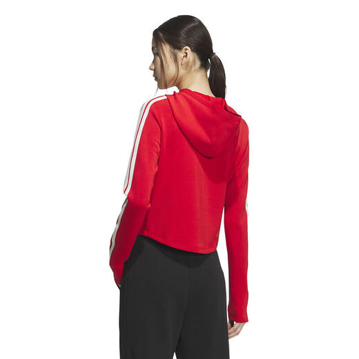 Adidas阿迪达斯半拉链连帽卫衣女装红色本命年内搭修身显瘦上衣套头衫 KG3457 商品图1