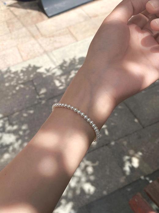 ⁶出GRC大证【欧若拉级别淡水珍珠】手链，银链扣头，4-5mm，24小时鉴赏期【香港】SS06-QTT-XGZZ 商品图2