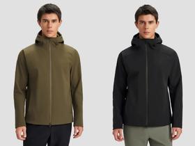 迪桑特男士训练运动防水薄绒连帽夹克外套梭织上衣 BK 341100