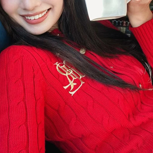 拉夫劳伦刺绣针织开衫。自己备注颜色号码 商品图8