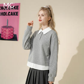 女装花边衬衫领拼接卫衣-37831W5232033