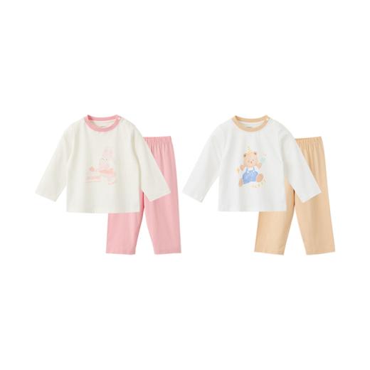 怡比萌甜派对家居长袖圆领套装HY26SPN302浅卡其/粉红80#-130# 商品图8