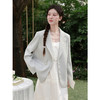 鹿向南「青雾松间」绿色通勤休闲西装外套女装春季高级感西服上衣 商品缩略图0