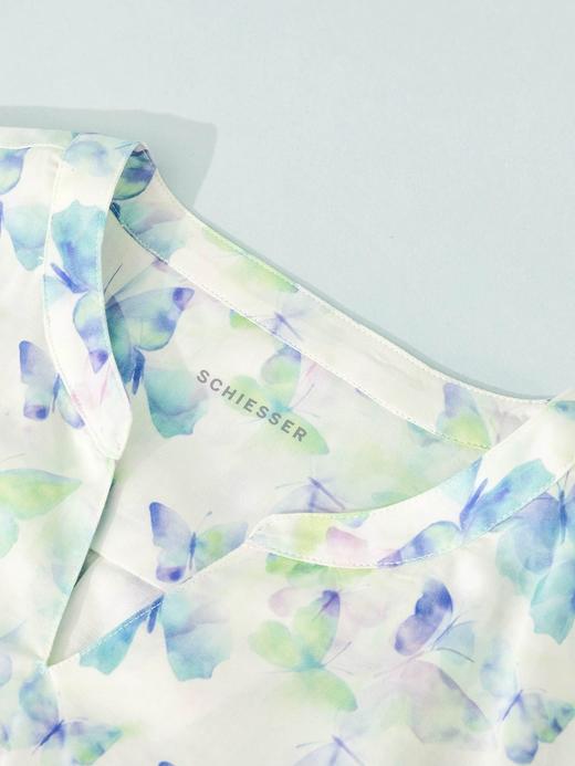 【全棉贡缎梭织棉】SCHIESSER德国舒雅女短袖全棉贡缎梭织面料九分裤套装100%棉 31/26419H 商品图3