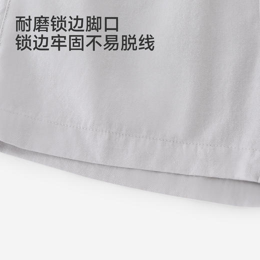 【高定系列】英氏儿童裤子女童男童梭织短裤春夏薄款浅灰色裤装 商品图3