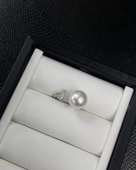 11号⁶【孤品11-12mm  澳白S925银T家款戒指】，极光微瑕，出证书，24小时鉴赏期【香港】SS06-QTT-XGZZ