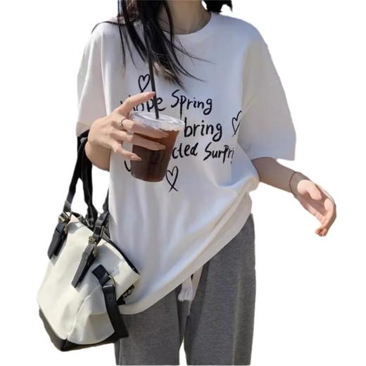 【氛围感穿搭❗️夏日海盐紫T恤】显白又温柔，黄皮也能轻松驾驭「自带滤镜感」不挑身材，遮肉显瘦，慵懒随性，宽松显瘦体恤减龄白色上衣L★美物社 商品图4