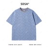 SDSA夏季高级感新款男士满天星撞色满印花卉短袖T恤时尚百搭上衣 商品缩略图0