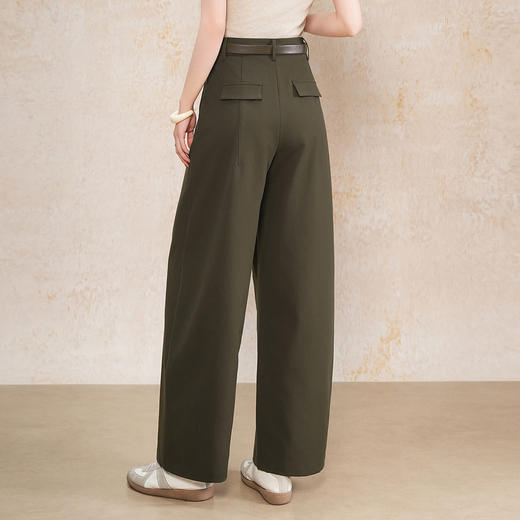 MYX时尚休闲弯刀裤2026年春季新款高腰宽松百搭显瘦阔腿裤休闲九分裤 商品图2