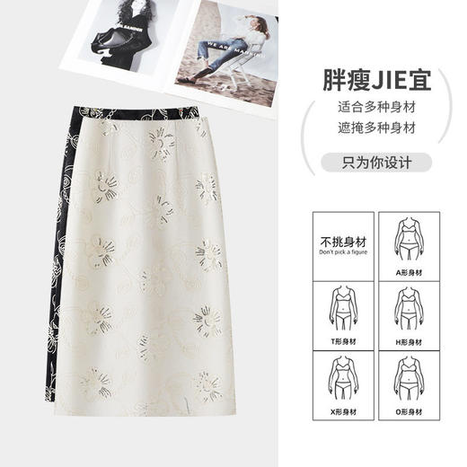 「自」全新升级【铂金会员146/天猫189/差价43】(13847)洛诗琳气质新中式半身裙2026春季新款国风刺绣开叉直筒裙女 商品图1