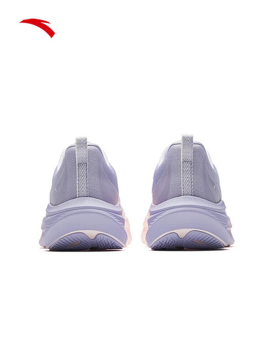 安踏叶子丨缓震跑鞋女轻量透气舒适轻便运动鞋女薄雾浅紫/余粉白122615536 -1 商品图6