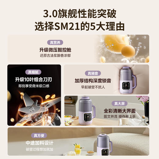 大宇新款破壁机豆浆机家用小型榨汁机静音sm21 商品图4